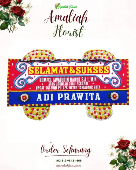 Papan Bunga Ucapan Selamat Indra Jaya